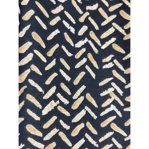 Abstract Black & Gold Fabric 1/2 yard x 44" for Sewing/Crafts - Picture 1 of 4